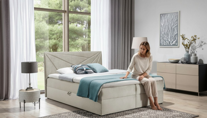 Divgultas gulta ar gultas kasti Boxspring gulta ģimenes gulta Gultas Piespiedu gulta 180cm