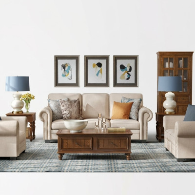 Sofas komplekts 321 sēdvietas auduma dīvāns dizaina dīvāns paliktni