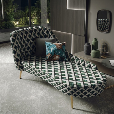 Tekstilija ērtam krēslam Guļvietu grīdā Polster guļvieta Sofa šezlongs Relax Club Furniture
