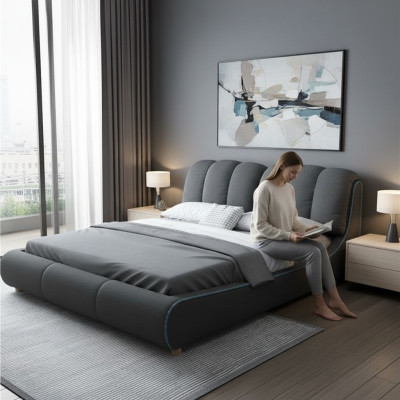Dizaina koka moderna gulta 180x200 guļamistabas partneru luksusa viesnīcas gultas.