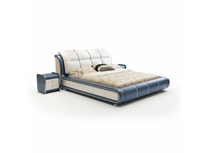 Dizaina auduma mēbeles viesnīcai Zaļie gultasistabi luksusa izmēra boxspring gultā.