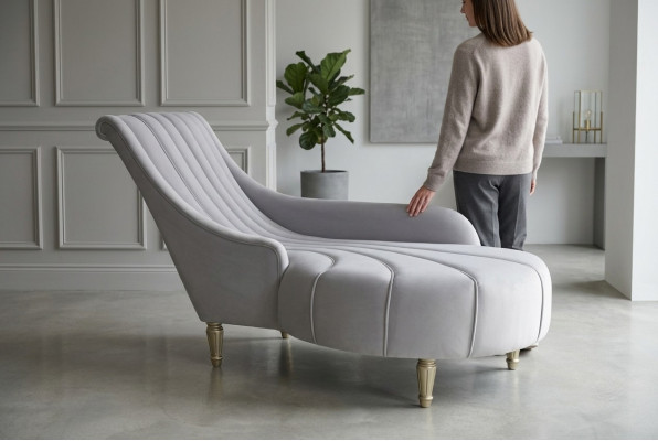 Chaiselounge Antik Stil Sofa Liege Couch Liegen Chaise Tekstils Moderns 2080 Mēbeles