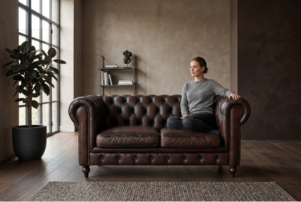 Chesterfield Sofa 2 Sitzer Iestatīšanas dizains Sofa Polster Couchen Couch Luxury Furniture