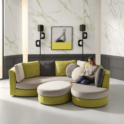 Gultas Sofa Stūra sofa Itālijas dīvāni Soferveida komplekts Mēbeles Audums alfitalia