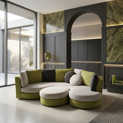 Gultas Sofa Stūra sofa Itālijas dīvāni Soferveida komplekts Mēbeles Audums alfitalia