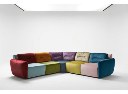Stūra dīvāns Tekstils Stūra Dzīvojamā zona Dizains Stūra dīvāns Dīvāns gulta Sofa Itālija Alfitalia