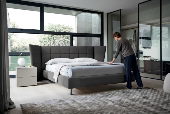 Luksusa dizaina gulta gultas 160 x 200 cm Dubaja Dubultvietīga viesnīcas koka guļamistabas gulta