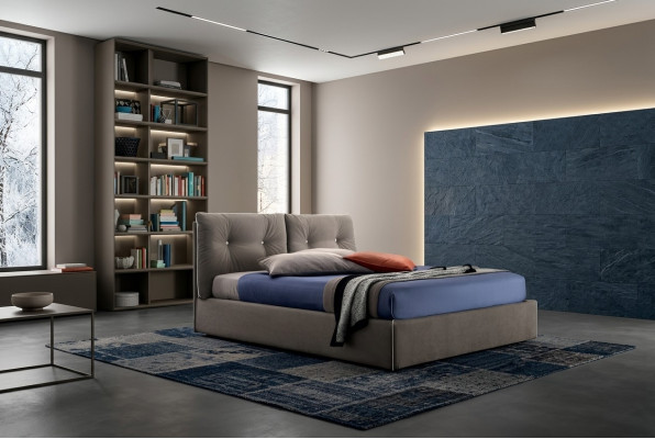 Divguļamā gultas koka dizains 180x200 cm jauna luksusa guļamistaba auduma pārvalksepam.