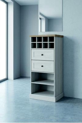 Country White Cabinet Chest Lowboard Sideboard Wooden Buffet Dresser Sideboard