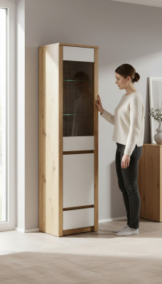 Stikla skapis Jaunais modelis Skapjē les Vitrīns Vitriīnskapis Vitriīni Skapis