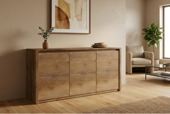 Moderns koka komodinējs skapītis Komodes dzīvojamās istabas skapis 130 cm XL zemais galds