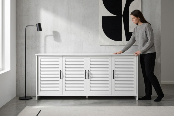 Komodas no koka Jaunas Komodas Masīvs Komoda Sideboard Skapis Mēbeles