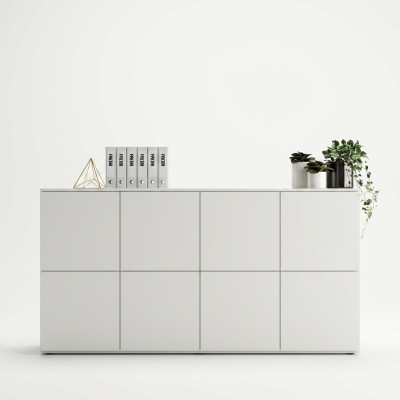Komoda Sideboard Gaiss Komoda Balts Skapis Dzīvojamā Istaba Koks Jauns