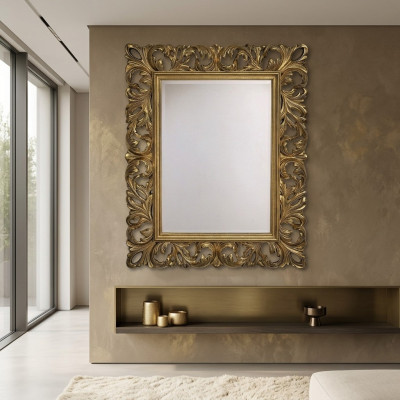 Klasiskais dizainera īsts koka rāmis XXL spogulis 105x85.5, modelis 1577.