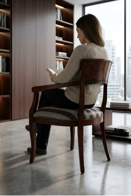 Krēsls ar rokturēm ēdamistabas krēsls Koka Jauns ēdamistabas krēsli Dizaina krēsls Déco