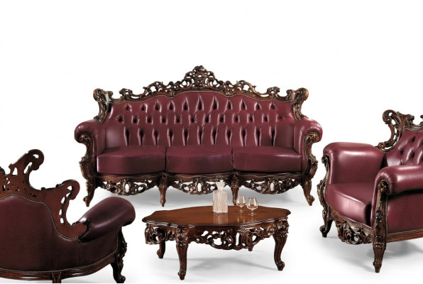 Chesterfield 3 vietu dīvāns ar ādas pārklājumu, luksusa dizains Itālijas mēbeles.