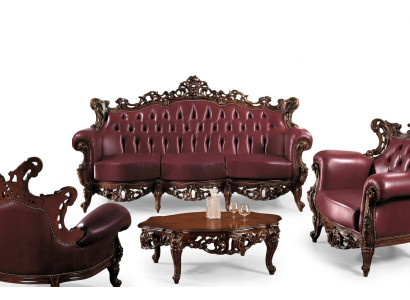 Chesterfield 3 vietu dīvāns ar ādas pārklājumu, luksusa dizains Itālijas mēbeles.
