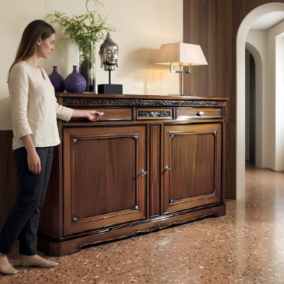 Itāļu mēbeles Dzīvojamā istaba Koka mēbeles Jauna Sideboard tv Lowboard rtv Skapīši