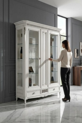 Dizaina sideboard Itāļu mēbeles Sideboard dizainera luksusa koka vitrīna skapis