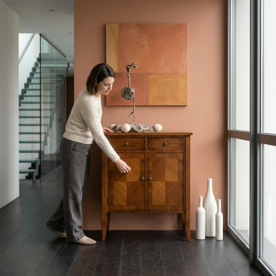 Sideboards Koka skapis Mēbeles Komodes Brūns Komoda Salons Masīvs