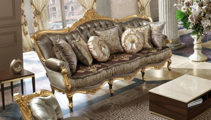 Dīvāns 3 vietas Dīvāni Dīvāni Art déco Trepes Tekstila dīvāni Dīvāni Polster New