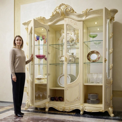 Virtuves dzīvojamā istaba skapji buffets koks jaunās luksusa vitrīnas skapi klasiskās