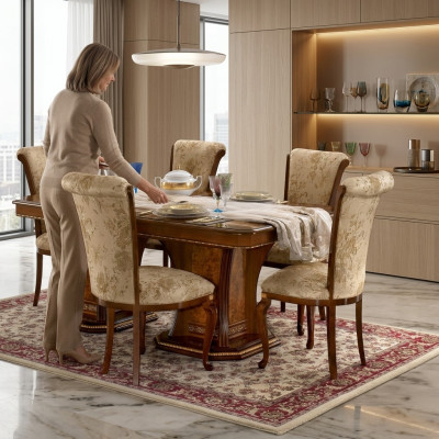 Krēsls koksne Brūns Itāļu mēbeles Polster Wohnzimmer Lehn Stühle Luxus Sessel