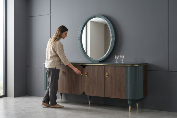 Mēbeles Komoda Sideboard Skapis Moderns jauns Kommode Koks Skapji Galdiņš Jauns