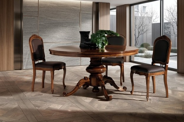 Ēšanas grupa ēdamgalda galds galdu 4x krēsls komplekts krēsls apaļš 5 gab. komplekts garnitūra