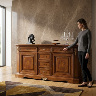 Komoda Klasiskā komoda Sideboard Mēbeles Koks Skapji Kredence arredoclassic