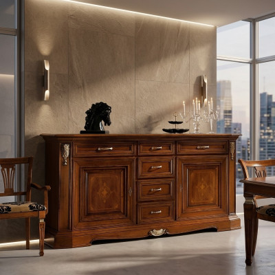 Komoda Klasiskā komoda Sideboard Mēbeles Koks Skapji Kredence arredoclassic
