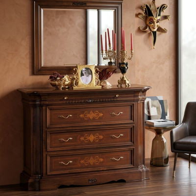 Sideboard Komodu komoda 4 kausi koka kausētuve Komodi