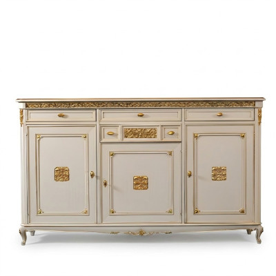 Sideboard balts galds komoda ar kāpnēm koka ar zelta detaļām komoda jauna