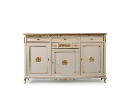Sideboard balts galds komoda ar kāpnēm koka ar zelta detaļām komoda jauna