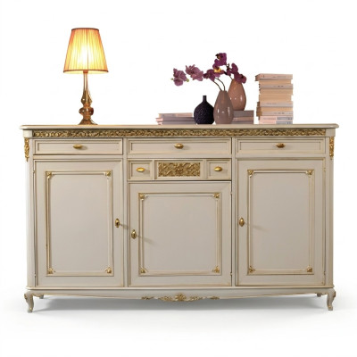 Komoda Skaļums Sideboard Sideboards Masīvs koks Skapis Mēbeles Komodas Balts