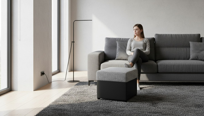 Hocker Krēsls Kājas atspere Atspere Pufa Jauna Complect Hocker Sēdeklis Atspere Pufa