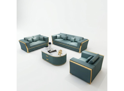 Sofas stūra garnitūra Stūra garnitūra 3+2+1 dizaina gulta-dievā Sofa Dīvāns komplekts 3 gab.