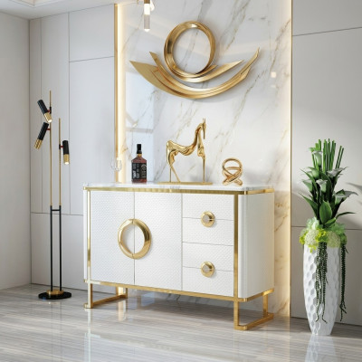 Vērts dizains komode Sideboard Itāļu komodes Lowboards āda.
