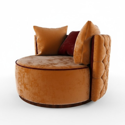 Runda krēsla Chesterfield kluba apaļā dīvāna dīvāna apaļie atpūtas krēsli polsterētais krēsls.