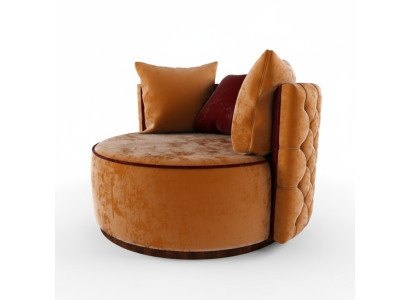 Runda krēsla Chesterfield kluba apaļā dīvāna dīvāna apaļie atpūtas krēsli polsterētais krēsls.