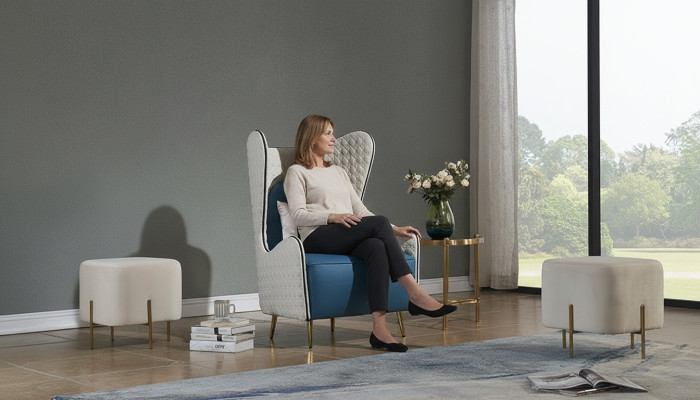 Krēsli Klubkrēsli Atpūtas krēsli Koka grupe krēsli Krēsli Dīvāns Dīvanda Television- Jauns