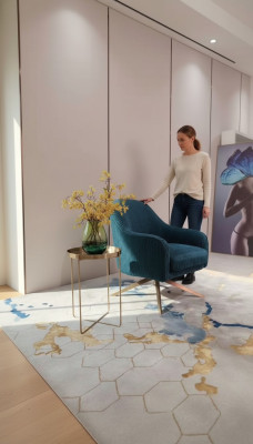 Krēsls Kluba Telpās Dizaina Rieksta Krēsls Polster Sofa 1-vietīgs televīzijas audums Jauns