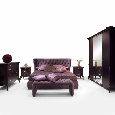 Guļamistabas itāļu mēbeļu komplekts Luxus Chesterfield 6 gab. Masīvkoks