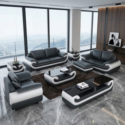 Sofa komplekts 3 + 2 + 1 sēdētspējas + pufa komplekts, mēbelētais dīvāns.