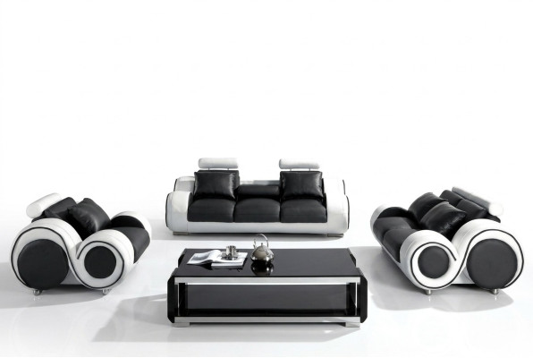 Polsteris Sēde Couch 3 sēdvietu komplekts Sofa Sofas Couchen ādas trīsvietīgais.