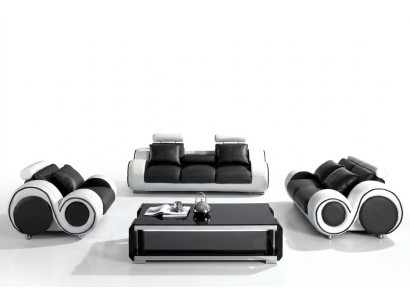 Polsteris Sēde Couch 3 sēdvietu komplekts Sofa Sofas Couchen ādas trīsvietīgais.
