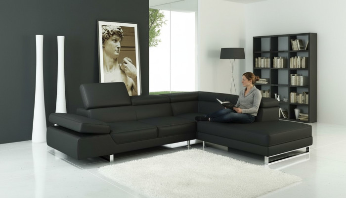 Stūra mīkstā sudraba atpūtas zona no ādas mākslīgās ādas forma sofa dekors polster sēžamvieta stūra.