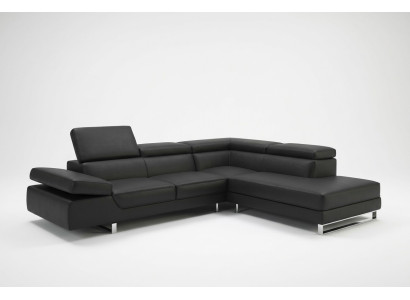 Stūra mīkstā sudraba atpūtas zona no ādas mākslīgās ādas forma sofa dekors polster sēžamvieta stūra.