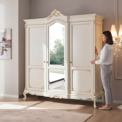 Skapis Skapis guļamistabai Garderobe masīvkoks Baroks Itāļu mēbeles jaunas