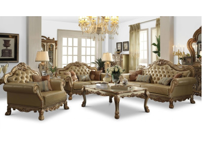 Sofas komplekts ar 3+1+1 vietām Relaksējošs dizaina mīkstajos dīvānos ar ādas apdari.